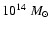 $10^{14}~M_\odot$