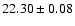 $ 22.30 \pm {0.08}$