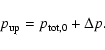 \begin{displaymath}p_{\rm up} = p_{{\rm tot},0} + \Delta p.
\end{displaymath}