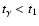 $t_{\gamma} < t_{1}$