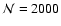 ${\cal N} = 2000$