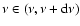 $\nu \in (\nu, \nu + {\rm d} \nu)$
