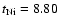$t_{{\rm Ni}} = 8.80$