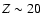 $Z\sim20$