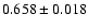 $0.658 \pm 0.018$