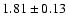 $1.81 \pm 0.13$