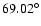 $69.02^{\circ}$