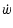 $\displaystyle \dot{w}$