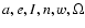 $a,e,I,n,w,\Omega$