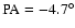 ${\rm PA} =-4.7^\circ$