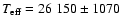 $T_{\rm eff}=26~150\pm1070$
