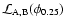 ${\mathcal L}_{\rm A,B}(\phi_{0.25})$