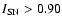 $I_{\rm SN}>0.90$