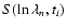 $S(\ln \lambda_n, t_i)$