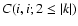 $C(i, i; 2\leq\vert k\vert)$