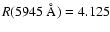 $R(5945~\textrm{{\AA}})=4.125$