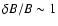 $\delta B/B \sim
1$