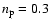 $n_{\rm p}= 0.3$