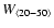 $W_{\langle 20-50\rangle}$