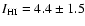 $I_{\rm HI}=4.4\pm1.5$