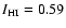 $I_{\rm HI}=0.59$