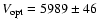 $V_{\rm opt}=5989\pm46$