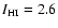 $I_{\rm HI}=2.6$