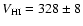 $V_{\rm HI}=328\pm8$