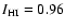 $I_{\rm HI}=0.96$