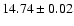 $14.74\pm 0.02$