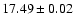 $17.49\pm 0.02$