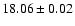 $18.06\pm 0.02$
