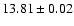 $13.81\pm 0.02$