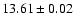 $13.61\pm 0.02$