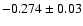$-0.274\pm 0.03$