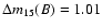 $\Delta m_{15}(B) = 1.01$