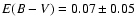 $E(B-V)=0.07\pm 0.05$
