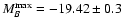 $M_B^{{\rm max}}=-19.42\pm 0.3$
