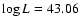 $\log L=43.06$