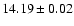 $14.19\pm 0.02$