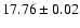 $17.76\pm 0.02$