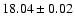 $18.04\pm 0.02$