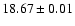 $18.67\pm 0.01$