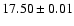 $17.50\pm 0.01$