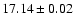 $17.14\pm 0.02$