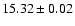 $15.32\pm 0.02$