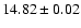 $14.82\pm 0.02$