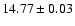 $14.77\pm 0.03$