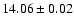 $14.06\pm 0.02$