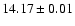 $14.17\pm 0.01$